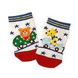 MIKIHOUSE HOTBISCUITS（ミキハウスホットビスケッツ）続き絵 ショートクルーソックス 13-15cm,ブルー（15）