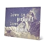Love Is Patient , Love Is Kind on Mountain Peak Positive Quote Saying壁アートプリント 20x24 WAW0001413MTL20X