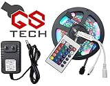 GS Tech 16.4 Ft。LEDライトストリップ粘着テープ付きBacking and 24ボタン赤外線リモート – 300のLED – 16.4 Ft / 5 Mストリップ – マルチカラーCh