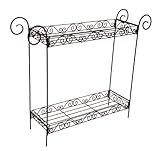 33" 2 Tier Plant Stand Black