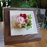 パラボッセ プリザーブドフラワー カレ ピンク ケース入 横幅22cmx19cmx高さ13cm preserved flowers