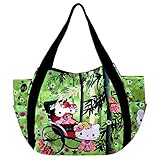 トートバッグ 和柄 キティちゃん HELLO KIITTY×DEARISIMI JAPAN KIMONO（グリーン）