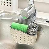 (Beige) - Kitchen Hanging Trash Rack Iusun Suction Cup Sink Shelf Soap Sponge Drain Rack Kitchen Suc