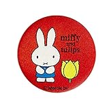 ミノダ miffy and tulips 織物缶バッジ レッド