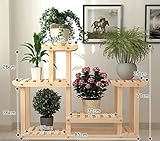 消毒木製フラワースタンド アンティーク4層天然広葉樹屋内/屋外植物劇場折りたたみポータブルハーブブース温室ウッドシェルフ庭装飾 強い支持力 (色 : B-1)