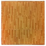 Tadpoles 12 Playmat, 9 Piece Set, Natural Wood Print by Tadpoles