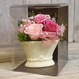 3色バラのプリザーブドフラワーアレンジメント sweetcherry クリアケース付 ギフト プレゼント フラワーアレンジ 花 ブリザーブドフラワー ブリザードフラワー