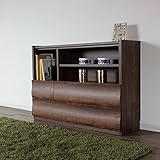 OC 幅115cm ローチェスト ブラウン BR 電話台 ファックス台 北欧 TEL台 FAX台 国産 日本製 木製 ハイタイプ テレビ台 テレビボード オフィス