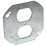 hubbell-raco 731フラットSingleデュプレックス4-inch Octagonカバー