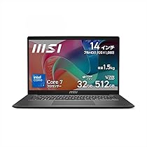 マ*ス様 高性能MSIノートPC｜14インチQWXGA+｜i7・メモリ32GB Amazon.co.jp: 【Core 7 & Office搭載】【薄型・軽量デザイン
