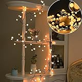 SOLLED Globe String Light Decorative Wall Hanging String Lights Warm White 8.2Ft 72 LEDs 8 Modes for