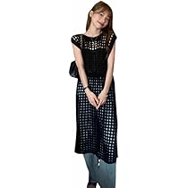 ハッシュニュアンス　ベストレイヤードワンピース　半袖　紺色＆ストライプ　ロング SIDE ZIP PLEATS DRESS - BIRTHDAY BASH