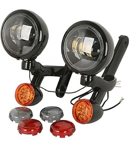 Amazon | 4.5インチ LED 補助フォグ通過照明ブラケット For ハーレー