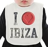 I Love Ibiza ネクタイを有する有機ビブ Medium