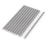uxcell　丸棒　旋盤ツール　スチール鋼　グレー　5.5mmx100mm　10個入り