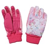 【５～６歳用】マイメロディー子ども用スキーグローブ【キッズ】 ローズ