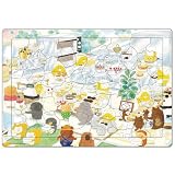 テンヨー(Tenyo) チャイルドパズル ノラネコぐんだん ケーキやさん 60ピース こども向けパズル MC-60-620 抗菌コート おかたづけ専用カバー付き 4才以上