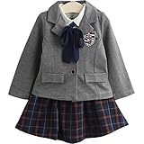 (ハニーブロッサム) HONEY BLOSSOM ベビー ＆ ガールズ セットアップ 【 可愛い 女の子 フォーマル 3点 セット 】 ブラウス 付き ジャケット スーツ 柔らか 素材 ブレザー ウエ