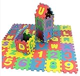 edealing(TM) 「1SET泡のパズル小文字数字36ワンピースカラフルなアルファベットMatToyゲーム "