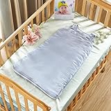 【LilySilk】 ベビー用シルク寝袋【ライトブルー】L(長さ：118cm オススメベビー身長：126cmまで)