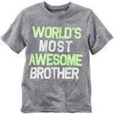 Carter's(カーターズ) World's Most Awesome ブラザー グラフィック ティ トップス半袖Tシャツ 4歳【並行輸入】