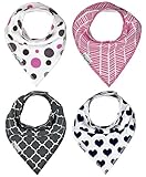 Baby Bandana Drool Bibs With Snaps for Girls Soft Absorbent Cotton Best Teething and Dribble Bib Mod