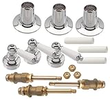 Danco 39695 Trim Kit with Porcelain Lever Handles for Price Pfister Triple-Handle Tub and Shower Fau