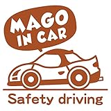 imoninn MAGO in car ステッカー　【シンプル版】　No.49　スポーツカー　（茶色）