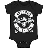 アヴェンジド・セヴンフォールド Avenged Sevenfold Deathbat Crest Est. 99 赤ちゃん Baby Romper Tシャツ T-Shirt