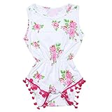 Domybestベビー服 ロンパース　夏　女の子ボディスーツ　赤ちゃんカバーオール　可愛い　新生児　出産祝い 　2色 (90, ピンク)