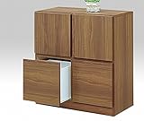 ラック シェルフ 完成品 幅74cm ブラウン 国産品 日本製