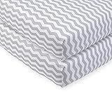 Babies R Us Grey Chevron Printed Sateen Crib Sheet - by Babies R Us