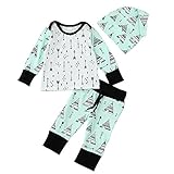 Tovadoo 子供服 ベビー服 男の子 トップス+ズボン+ハット パジャマ 秋冬 長袖 矢柄 可愛い キュート 保育園 プレゼント