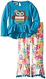Mud Pie Little Girls 'フクロウディスコパンツセットby Mud Pie