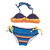 かぎ針編み　ビキニ　ブルー　90