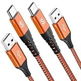 たいぷしー充電器 急速 ケーブル 2M 2本セット,AviBrex 充電器 Type-C to USB-A 3.2A USB C ケーブルiPhone 17 充電 iPhone16/iPhone 15 17/アイフォン/いphone16 15 Pro MAX, iPad Pro,Samsung Galaxy S26/S25/S24/S23/S22/S21,Sony,タイプc機種対応(オレンジ)