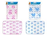 First Steps Folding Baby Changing Mat Size 67cm x 47cm - White With Blue Elephant Design by Chew2you