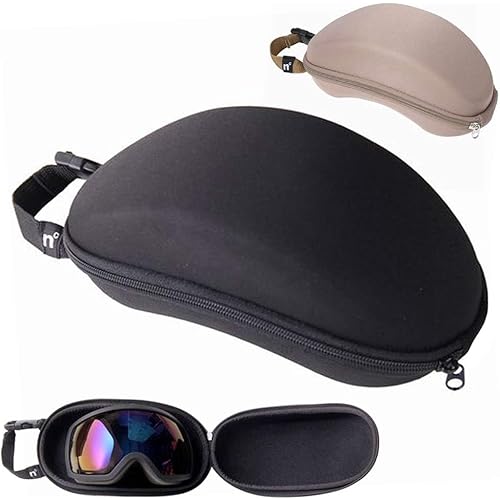 スノーボード スキー ゴーグル ケース ハードケース メンズ レディース お洒落 シンプル 無地 ブラック 黒 ベージュ 収納 軽量 north peak ノースピーク