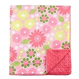 マイBlankeeイジーオーガニックコットンローズピンクMinkyドットスイカベビー毛布/ワット、30 "X 35"