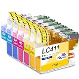 Kingway LC411C シアン LC411M マゼンタ LC411Y イエロー6本 Brother用 互換インクDCP-J1800N DCP-J582N DCP-J914N DCP-J526N MFC-J904N MFC-J739 MFC-J939 プリンター1台につき、各ロット製品を1回のみ使用できます