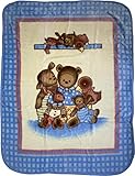 Big Oshi Baby Fuzzy Plush Blanket Blue Large [並行輸入品]