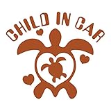 imoninn CHILD in car ステッカー　【シンプル版】　No.07　ホヌさん　（茶色）