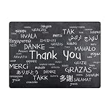 vantaso Polyglot Thank You黒板背景Soft Foam Play Mat for Children Non Skidゲームエリアラグ子供寝室、プレイルーム、保育園装飾63 x 