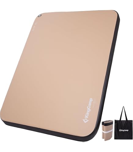 Amazon | Pasinaz インフレーターマット ダブル サイズ ブラック 10cm