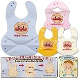かわいいアンパンマン☆ キャラクター 雑貨コーナー アンパンマン 立体ポケットで食べこぼしも 上手にキャッチ EVA素材立体ポケット エプロン/スタイ アンパンマンスタイ ホワイト