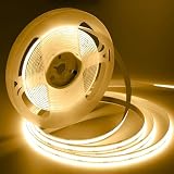 iNextStation COB ledテープライト 5m 12v テープライト 電球色 ledテープ 高輝度 CRI93+ 幅8mm 両面テープ 間接照明 切断可能 320LEDs/m 寝室/お部屋/店舗/コレクション/看板照明