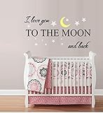 I love you to the Moon and back #5 ~ WALL DECAL, LARGE 17" x 35" by Best Priced Decals: CHILDREN [並行