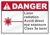 Laser Radiation Avoid Direct Eye Exposure Danger Sign - 14" wide x 10" tall [並行輸入品]