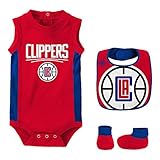 NBA新生児&幼児「Overtime」Onesie、よだれかけ& Bootie レッド