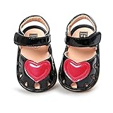 PUERI ファーストシューズ　赤ちゃん靴　ベビーシューズ　ベビーサンダル　可愛い　ソフト　滑り止め　歩行練習に対応　0-18ヶ月に対応 (S, ブラック)